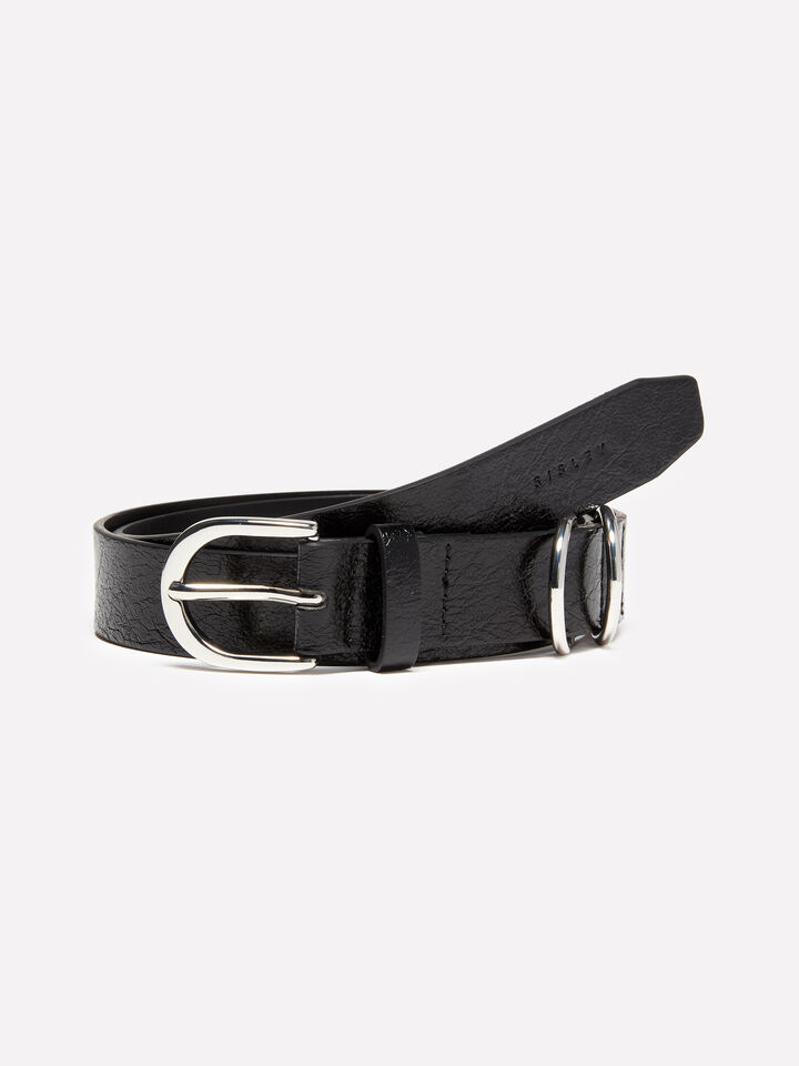 Black belt with double belt loops - women's belts - Black | Sisley image number 1